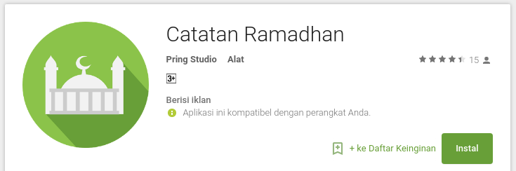 Aplikasi Ramadhan di Google Playstore